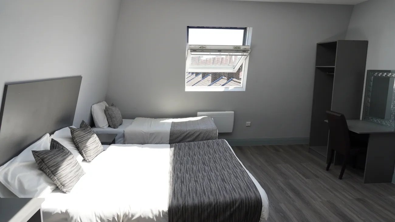 Spacious twin room at Roshni Hotel